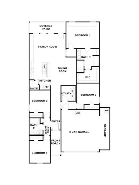 2D floor plan layout of this home in Paramount, Kyle, TX (Image 3). 2D floor plan layout of this home in Paramount, Kyle, TX (Image 3).