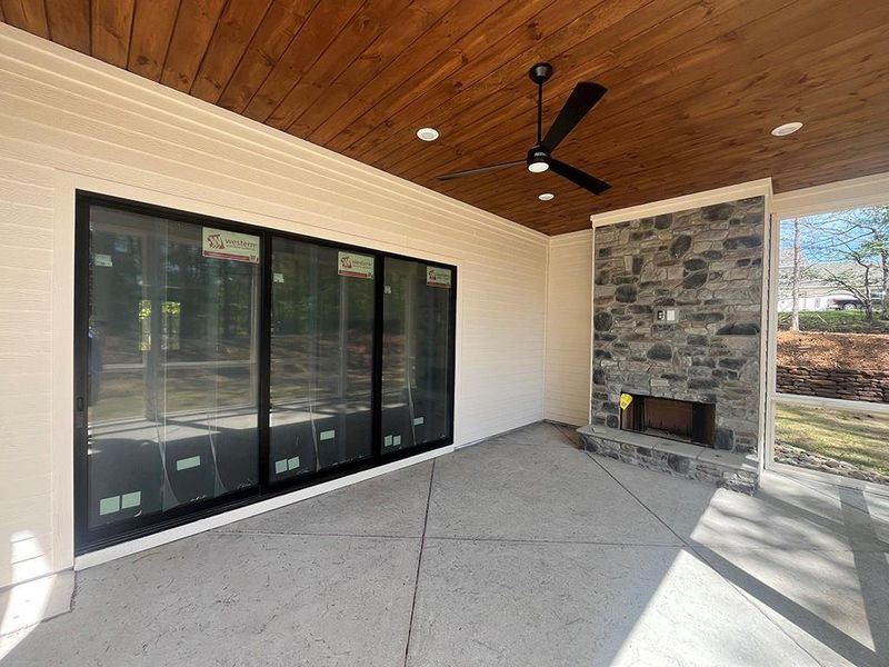 Exterior details and patio area of a home in , Canton (Image 35).