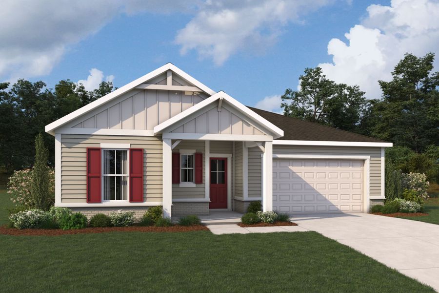 Representative exterior photo of a completed home built from the Briar by Mattamy Homes in RiverTown, St. Johns, FL (Image 3). Representative exterior photo of a completed home built from the Briar by Mattamy Homes in RiverTown, St. Johns, FL (Image 3).