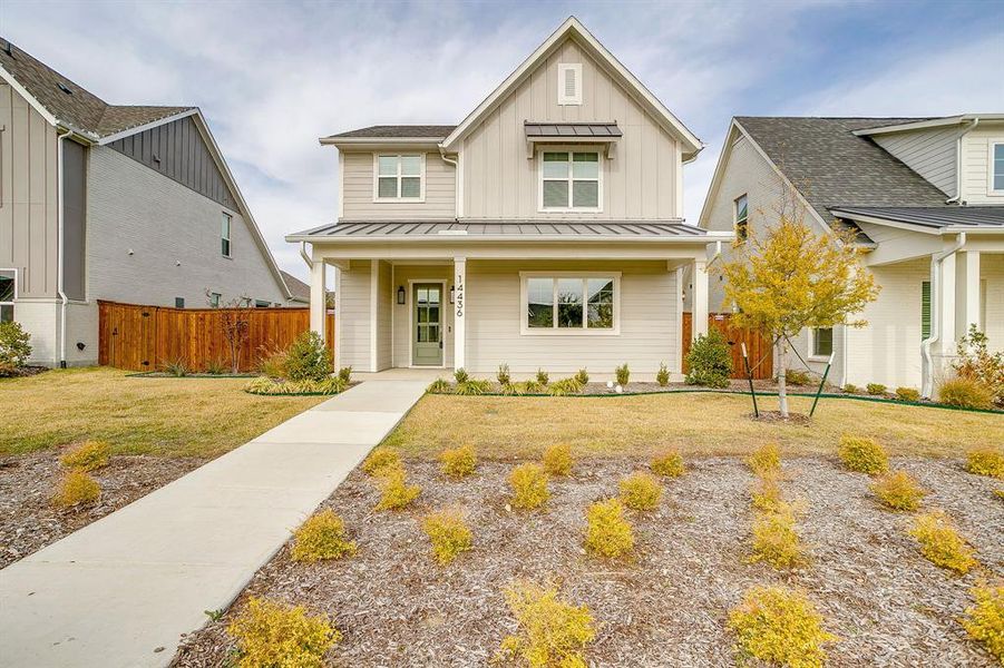 Front exterior of a new home in Walsh, Fort Worth, TX, highlighting curb appeal (Image 2). Front exterior of a new home in Walsh, Fort Worth, TX, highlighting curb appeal (Image 2).
