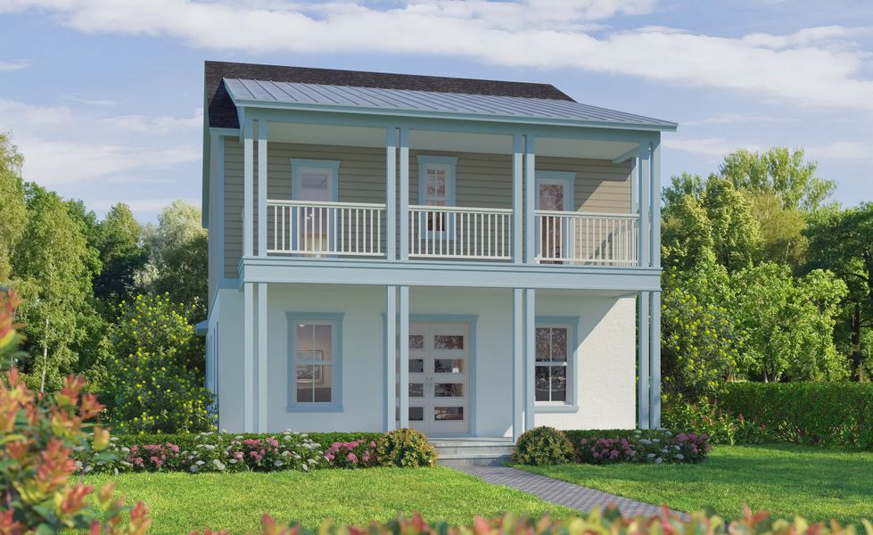Representative exterior photo of a completed home built from the Cayman - Heritage Series | 40' Wide Lots by ICI Homes in Laureate Park, Orlando, FL (Image 3).