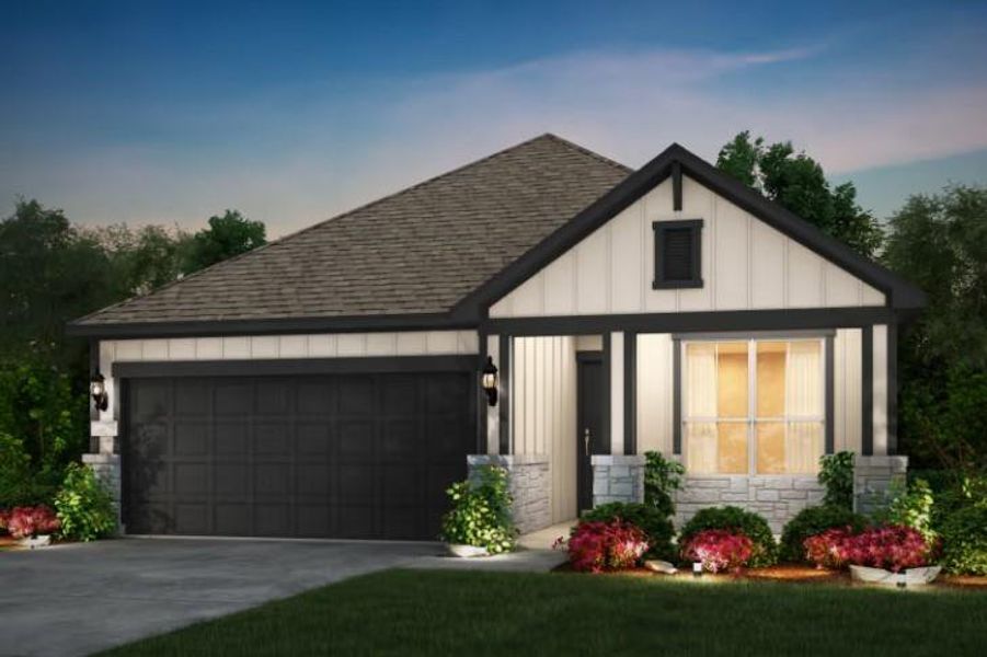 Pulte Homes, Oakmont elevation F, rendering