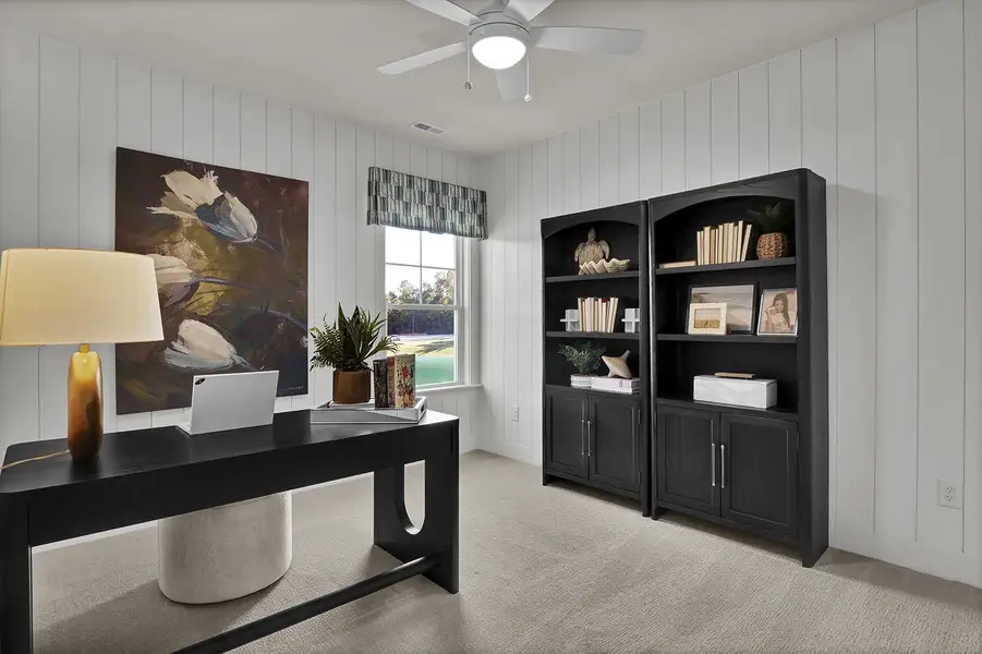 Representative furnished interior of a home built from the Webster II - Vanguard Collection by Mungo Homes in Scotts Hill Village, Wilmington (Image 9).