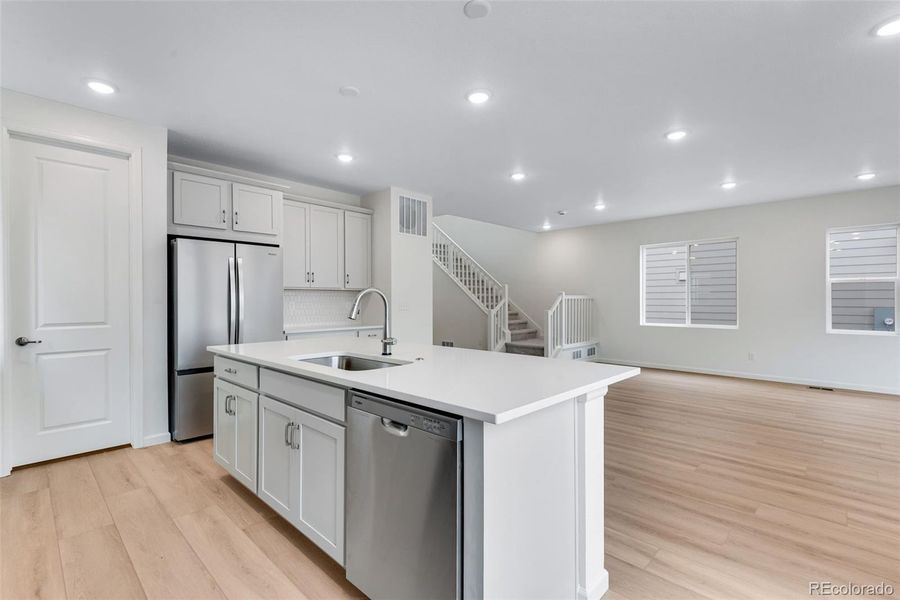 Furnished interior view inside a new home in Reunion, Commerce City (Image 7).
