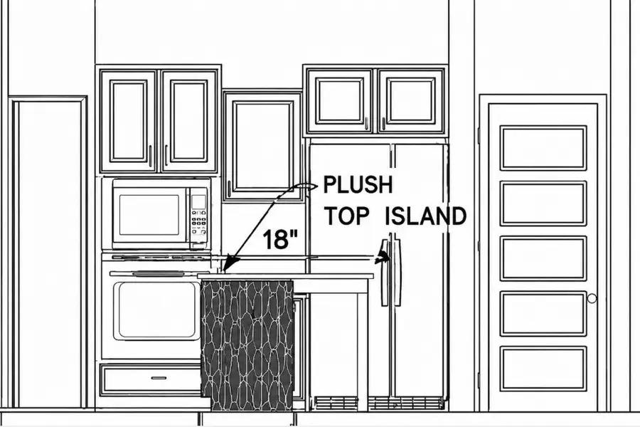 Gourmet kitchen also features wall oven and wall microwave. It also has an 8 ft island Gourmet kitchen also features wall oven and wall microwave. It also has an 8 ft island