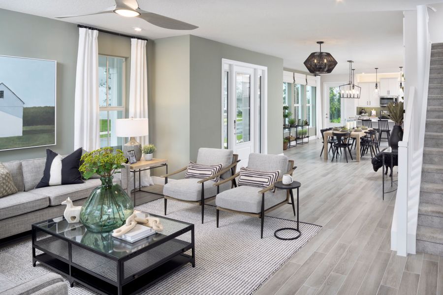 Representative furnished interior of a home built from the Aster by Mattamy Homes in Newfield, Palm City (Image 8). Representative furnished interior of a home built from the Aster by Mattamy Homes in Newfield, Palm City (Image 8).
