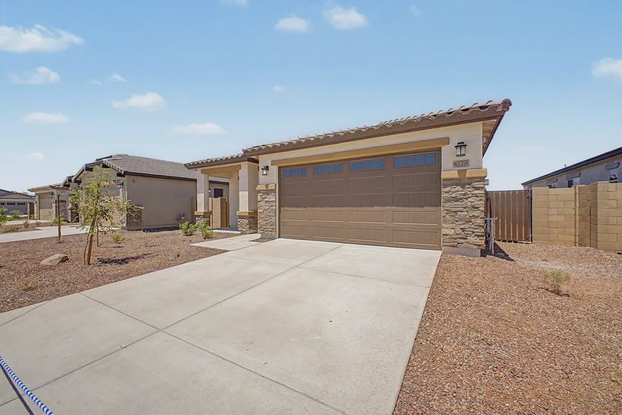 Exterior details and patio area of a home in Avanti at Granite Vista, Waddell (Image 3).