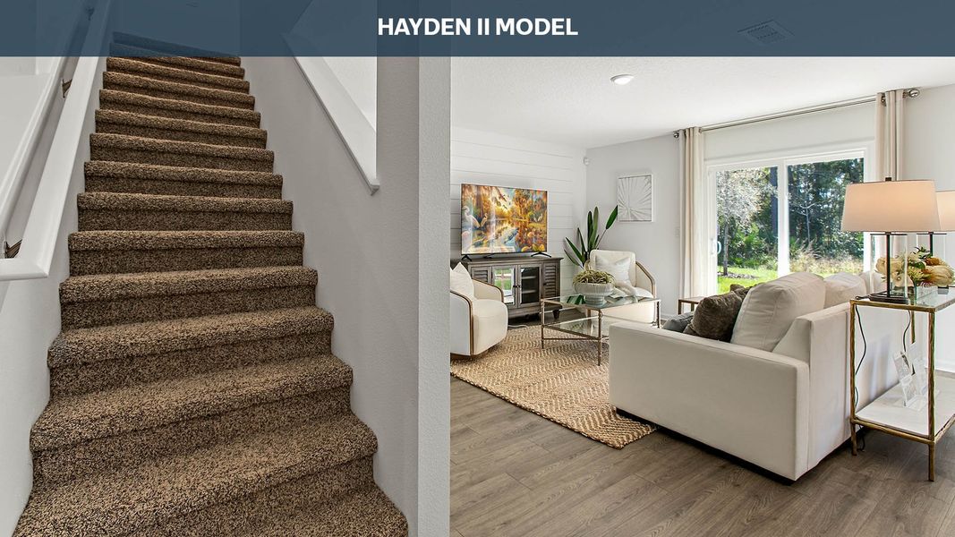 Representative furnished interior of a home built from the HAYDEN II by D.R. Horton in Canopy Oaks, Kingsland (Image 18).