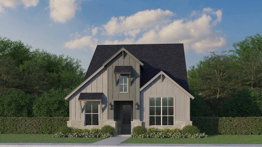 Plan 1454 Elevation F w/ Stone