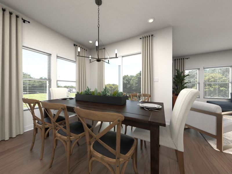 Furnished interior view inside a new home in Mansker Farms - Bronze Series, Hendersonville (Image 3).