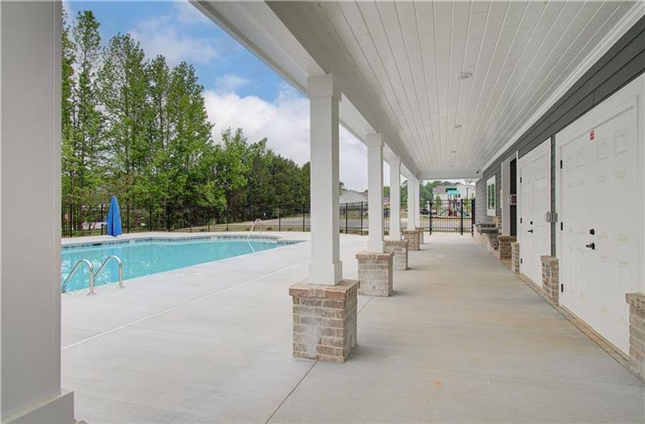 Exterior details and patio area of a home in Cooper Park, McDonough (Image 3).