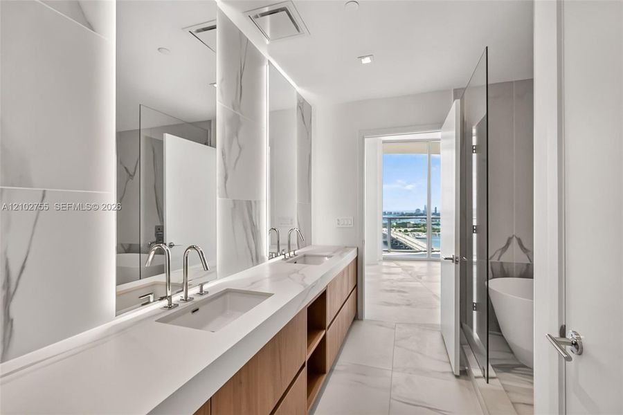 Furnished interior view inside a new home in , Miami (Image 13).
