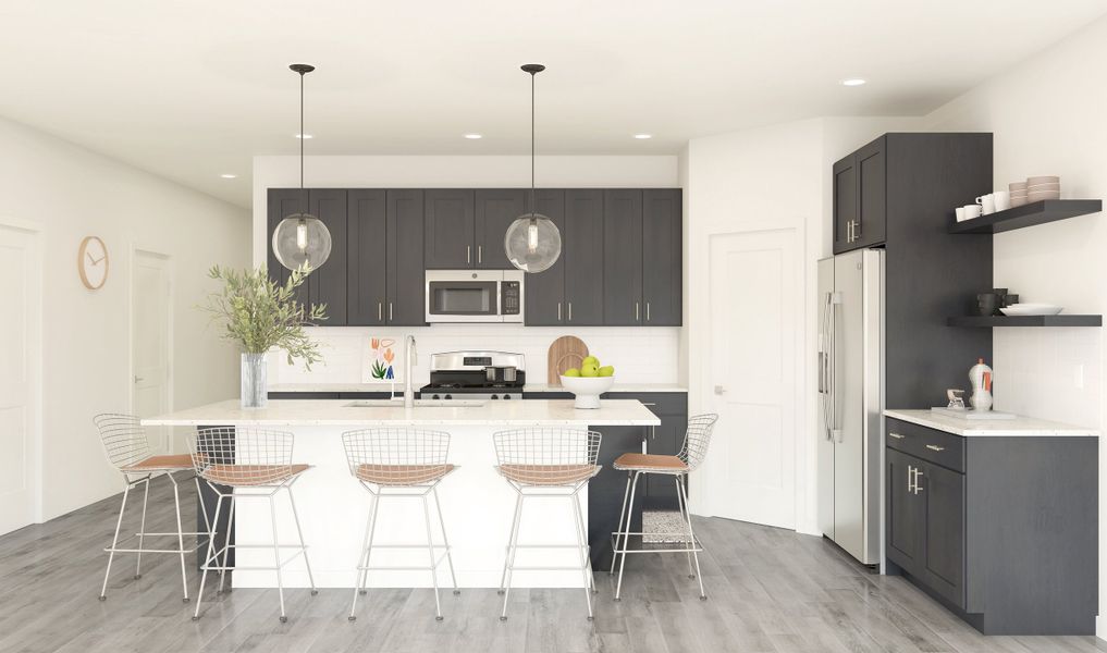 Kitchen with pendant lighting Kitchen with pendant lighting