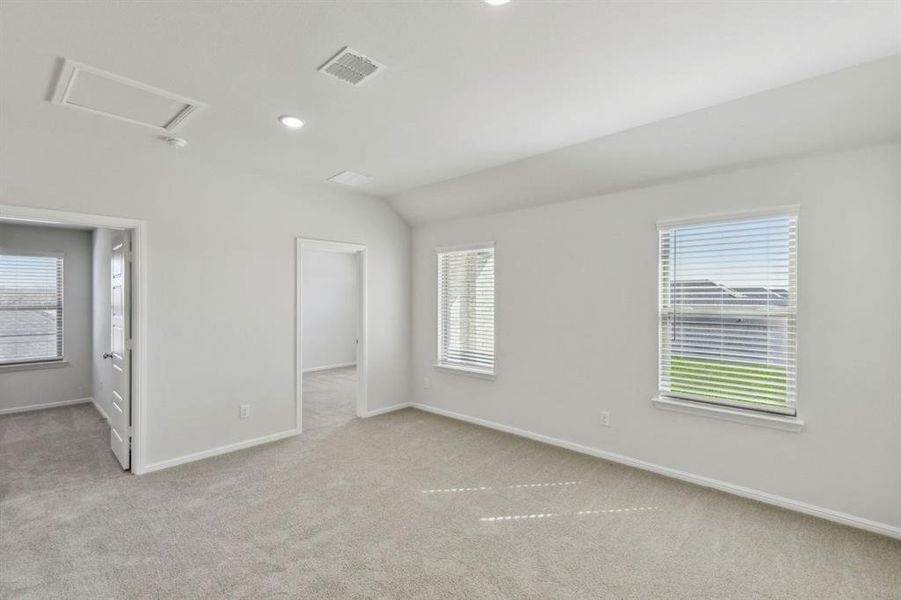 Bedroom in the Holden home plan by Trophy Signature Homes – REPRESENTATIVE PHOTO