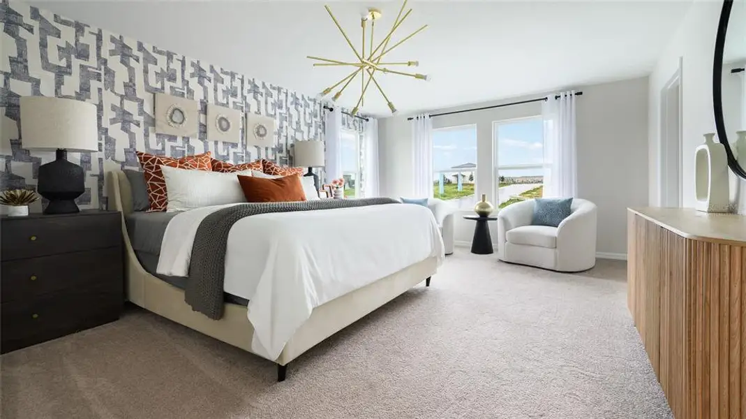 Furnished interior view inside a new home in Two Rivers, Zephyrhills (Image 20). Furnished interior view inside a new home in Two Rivers, Zephyrhills (Image 20).