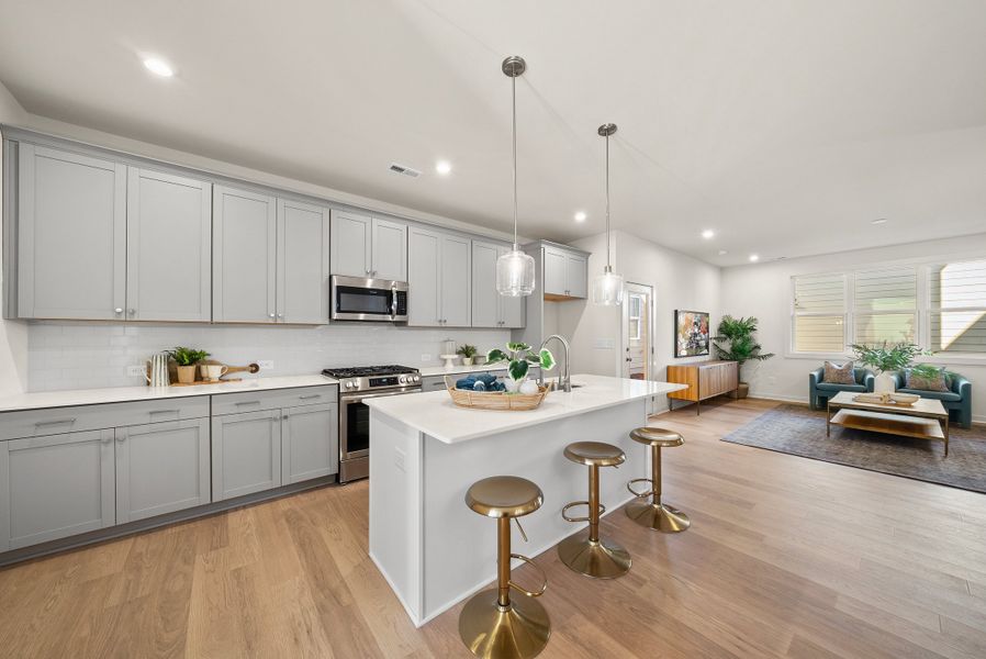 Representative furnished interior of a home built from the Terra B by Homes by Dickerson in Chatham Park, Pittsboro (Image 12).