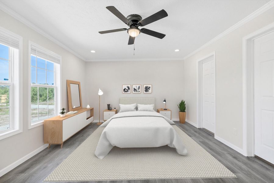 Furnished interior view inside a new home in , Cross (Image 9).