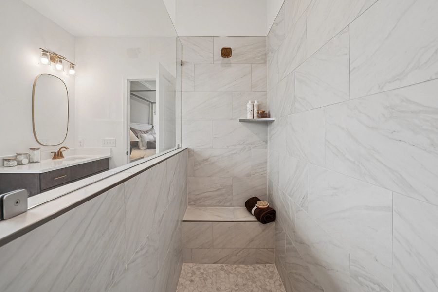 Primary Walk-in Shower | For representation purposes only. Options and layout may vary by community and home plan.