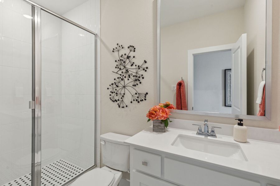 Furnished interior view inside a new home in Painted Tree 60' Series, McKinney (Image 23). Furnished interior view inside a new home in Painted Tree 60' Series, McKinney (Image 23).