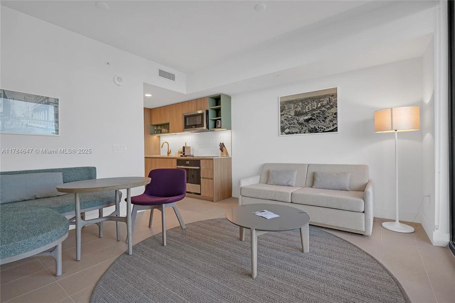 Furnished interior view inside a new home in , Miami (Image 2).