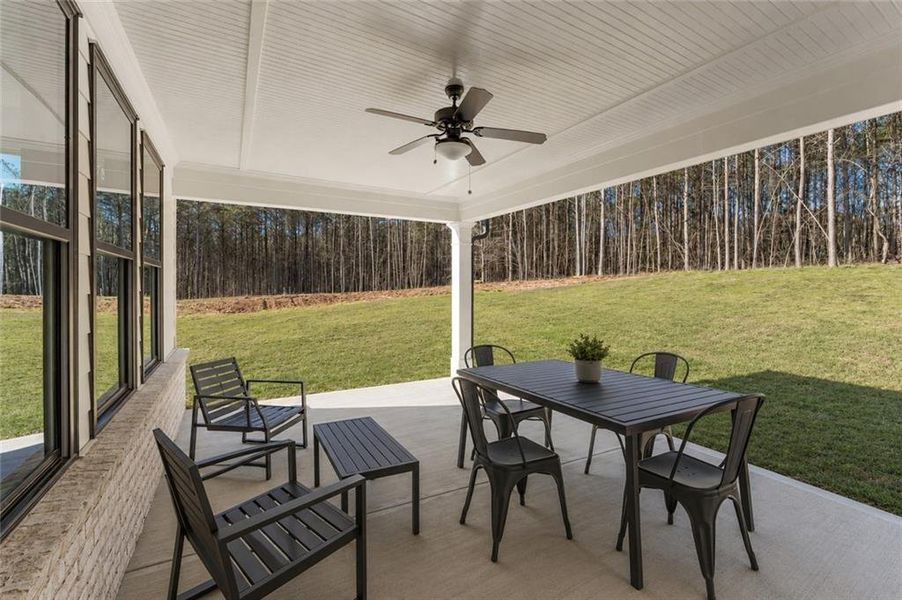 Exterior details and patio area of a home in The Reserve at Knollwood, Canton (Image 22).