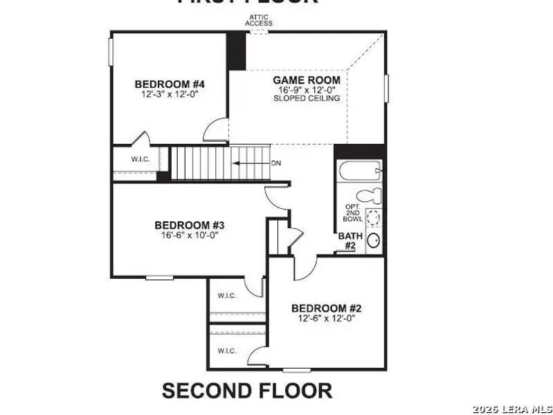2D floor plan layout of this home in Park Place, New Braunfels, TX (Image 4).