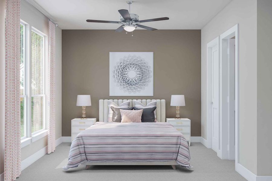 Representative furnished interior of a home built from the Marsala by Tri Pointe Homes in Legacy Grove, Montgomery (Image 24).