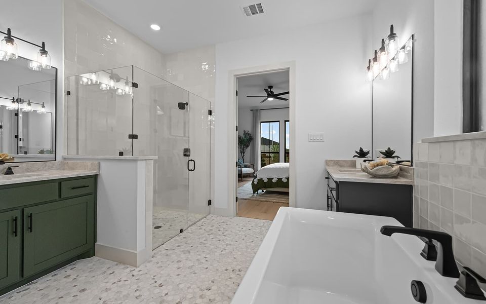 Furnished interior view inside a new home in The Grove Frisco, Frisco (Image 8). Furnished interior view inside a new home in The Grove Frisco, Frisco (Image 8).