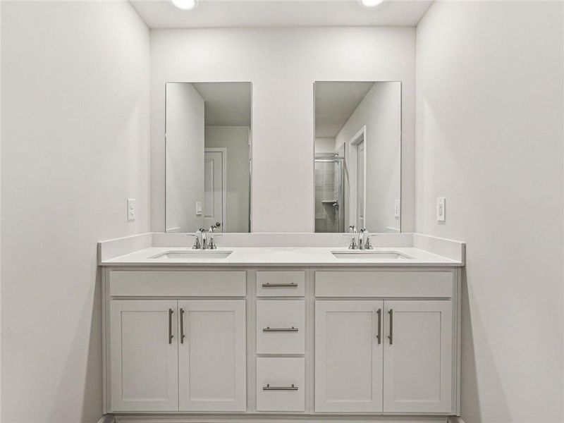 Furnished interior view inside a new home in Creekside at Oxford Park, Fairburn (Image 14). Furnished interior view inside a new home in Creekside at Oxford Park, Fairburn (Image 14).