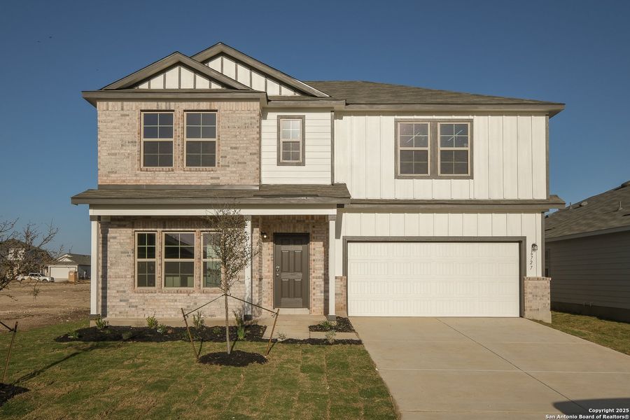 Front exterior of a new home in Winding Brook, San Antonio, TX, highlighting curb appeal (Image 15). Front exterior of a new home in Winding Brook, San Antonio, TX, highlighting curb appeal (Image 15).