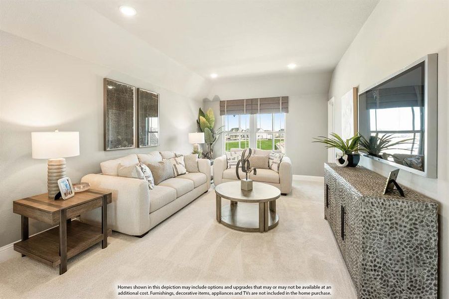 Furnished interior view inside a new home in ArrowBrooke, Aubrey (Image 37).