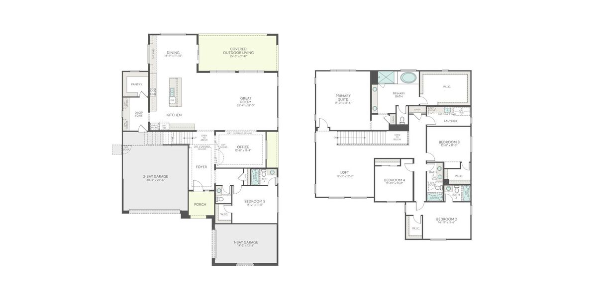2D floor plan layout for the Grove 50-3 by Tri Pointe Homes in Soleo, San Tan Valley, AZ (Image 4).