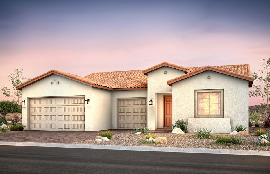 Representative exterior photo of a completed home built from the Renown by Del Webb in Sun City Anthem at Merrill Ranch, Florence, AZ (Image 4).