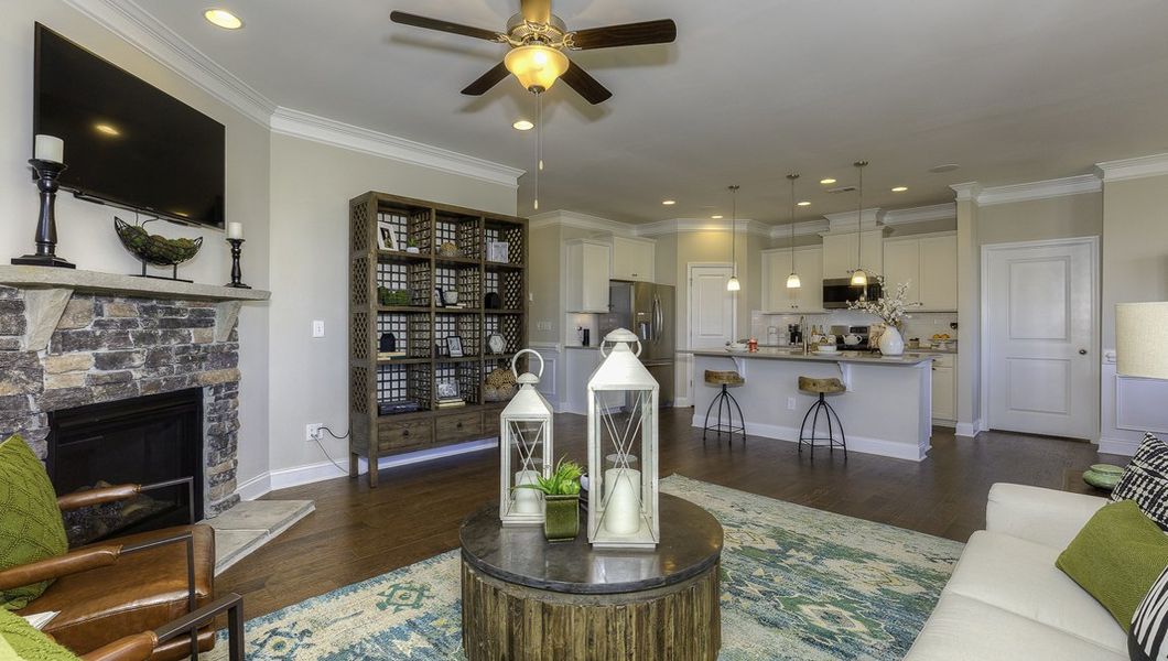 Furnished interior view inside a new home in Reserve at Tap Root Farms, Fletcher (Image 13). Furnished interior view inside a new home in Reserve at Tap Root Farms, Fletcher (Image 13).