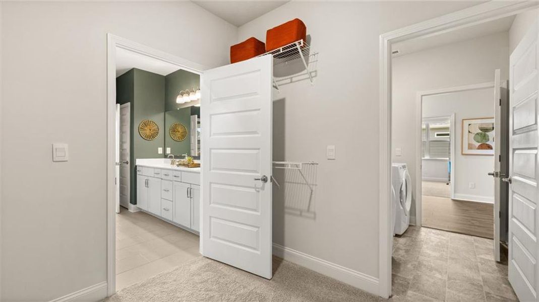 Furnished interior view inside a new home in Oak Ridge Meadows, Locust Grove (Image 12). Furnished interior view inside a new home in Oak Ridge Meadows, Locust Grove (Image 12).