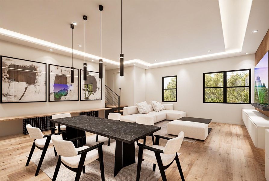 Furnished interior view inside a new home in , Houston (Image 7).