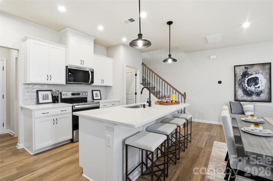 Furnished interior view inside a new home in The Townes at Cheyney, Charlotte (Image 16).