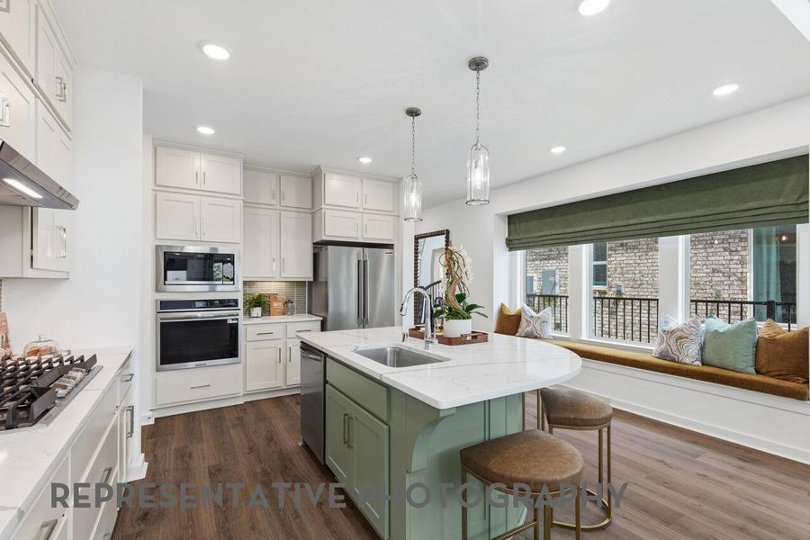 Furnished interior view inside a new home in Bridgeland, Cypress (Image 6).