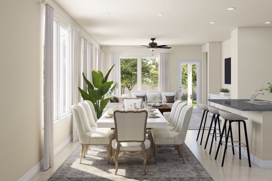 Furnished interior view inside a new home in Mason Woods, Cypress (Image 14).