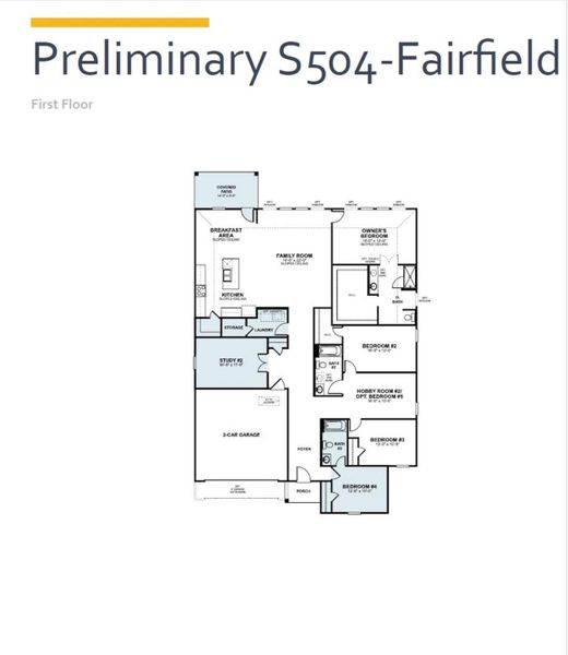 2D floor plan layout of this home in Carillon, Manor, TX (Image 6).
