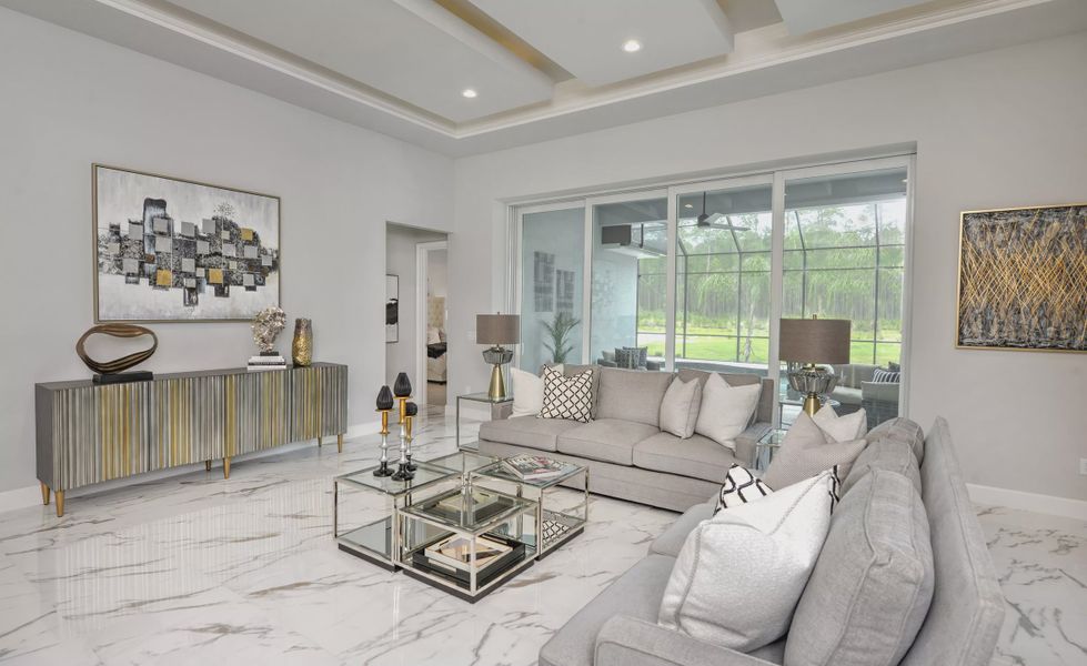 Furnished interior view inside a new home in Plantation Bay, Ormond Beach (Image 13).