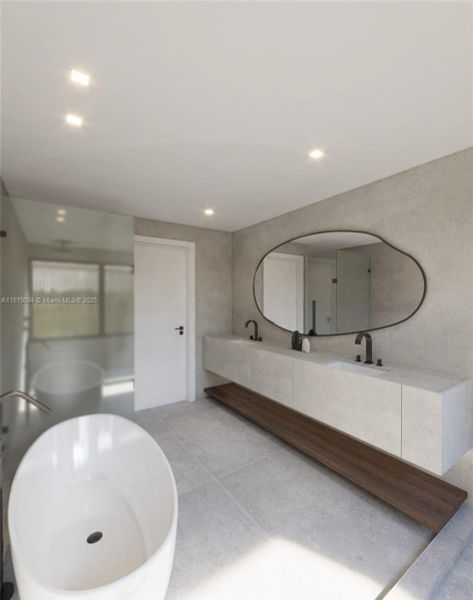 Furnished interior view inside a new home in , Miami (Image 32).