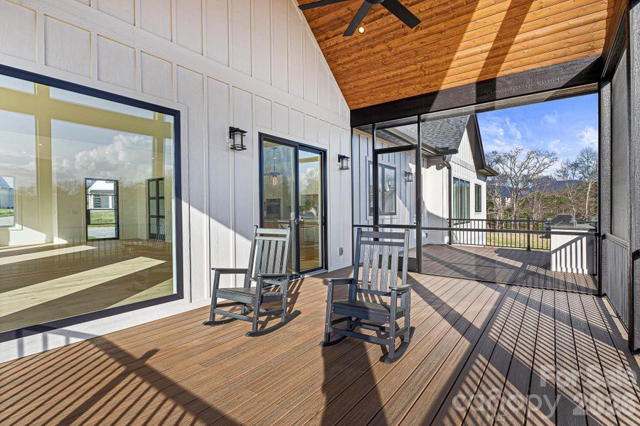 Exterior details and patio area of a home in , Fletcher (Image 31).
