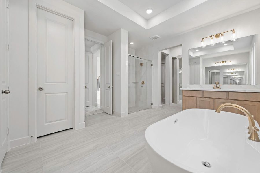 Furnished interior view inside a new home in Bridgeland, Cypress (Image 8).