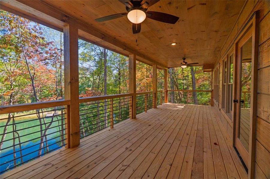 Exterior details and patio area of a home in , Cherry Log (Image 11).