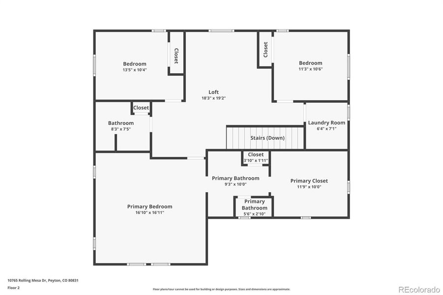 2D floor plan layout of this home in , Peyton, CO (Image 5).