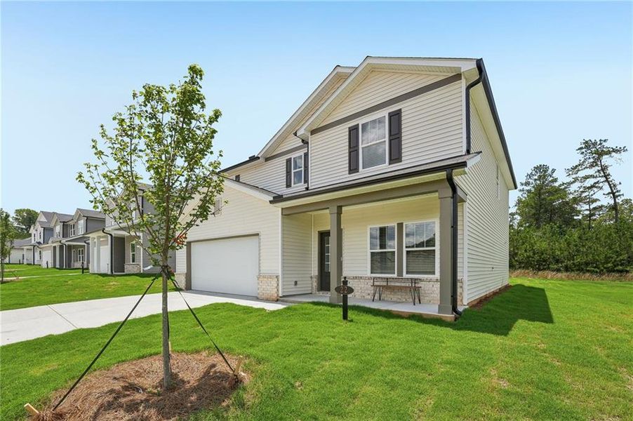 Front exterior of a new home in Manning Mill, Adairsville, GA, highlighting curb appeal (Image 27).