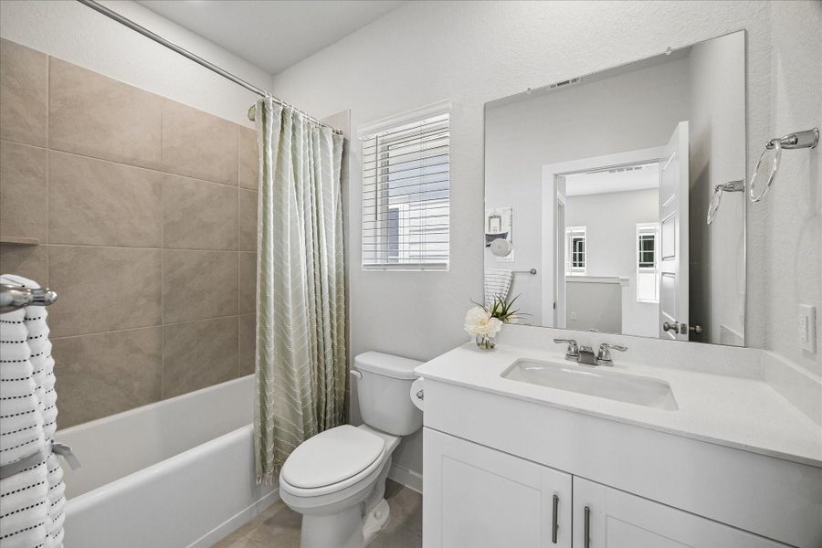 Furnished interior view inside a new home in Dunvale Village - Townhome Collection, Houston (Image 13).