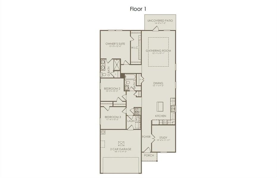 2D floor plan layout of this home in Arbordale, Forney, TX (Image 5).