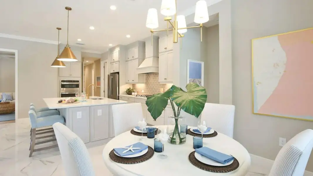 Furnished interior view inside a new home in Palm Grove Real Estate and Homes for Sale in Lakewood Ranch, FL - Neal Communities, Bradenton (Image 8).